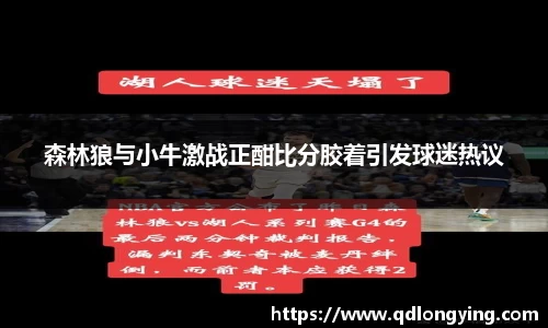 森林狼与小牛激战正酣比分胶着引发球迷热议